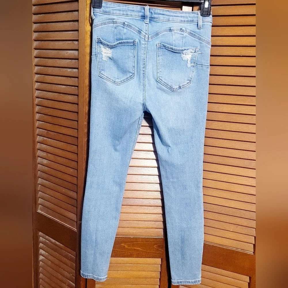 Wax Jean Butt I Love You Women's High Waisted Distressed Skinny Jeans - Sz 5. - Picture 3 of 7
